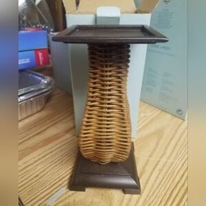 Party lite Island Escape Pillar candle holder set P8410 & P8671 Retired.